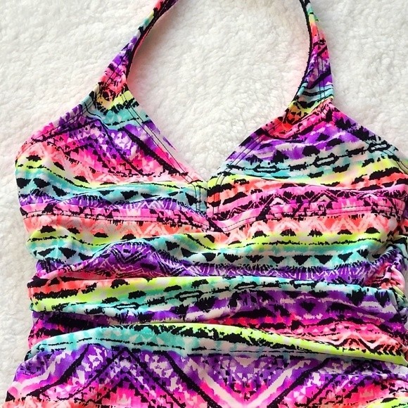 Wonder Nation Girls Sz 6 - 6X Halter One Piece Swimsuit - Picture 4 of 7